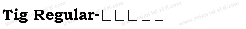 Tig Regular字体转换